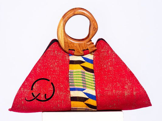 Sankofa Sika-Kente Tote Red Bag