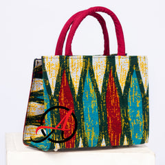 Kente Blush Dark Green Handbag