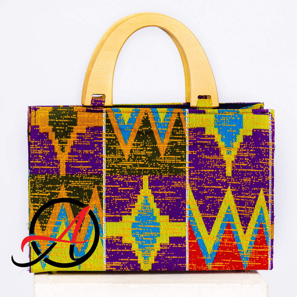 Kente Blush Handbag (Purple) – A Bold & Elegant Statement