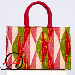 Kente Blush Burgundy Handbag