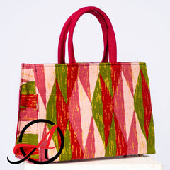 Kente Blush Burgundy Handbag