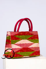 Kente Blush Burgundy Handbag