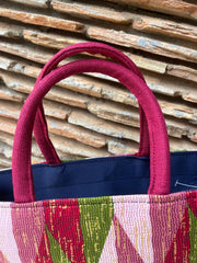 Kente Blush Burgundy Handbag