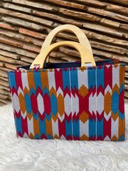 Kente Blush Blue Handbag