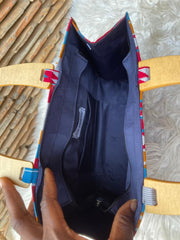 Kente Blush Blue Handbag