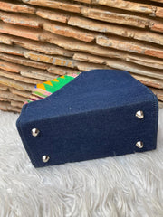 Denim Delight Handbag - Original Kente and Denim