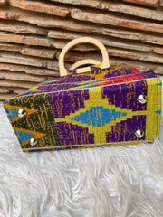 Kente Blush Handbag (Purple) – A Bold & Elegant Statement